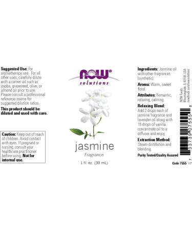 Now Foods Solutions Jasmine Oil 1 fl oz - Aromatherapy & Skin Care - Buy Online on GoSupps.com