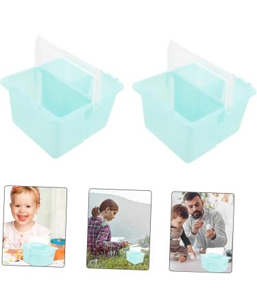 TEHAUX 2pcs Pencil Bucket - Oil Brush Holder & Paint Washer for Artists | 9x10x14.5CM Green - Essential Tool for Oil Painting - Buy Online on GoSupps.com