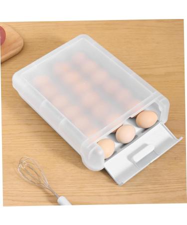 Uonlytech Kitchen Storage Box Storage Plastic Drawers Storage Drawers Plastic Egg Supply Food re-usable White 33X25X8cm - Buy Online on GoSupps.com
