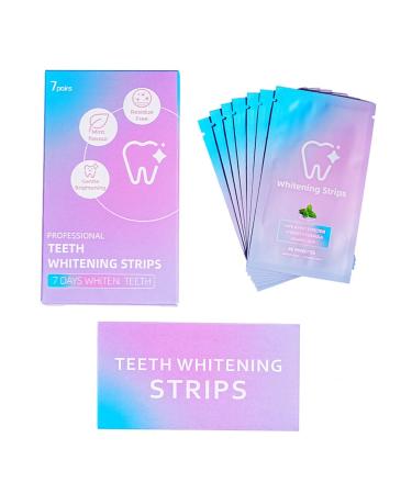 Professional Teeth Whitening Strips 14 Pairs Mint Flavor 30 Minute Treatment 14 Day Treatment