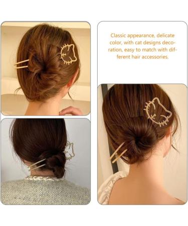 minkissy Cute Cute Hairpin Cat Hair Clips Cat Hair Pin Women Hair Accessories Retro Hairpin Girl Hair Accessories Cute Hair Clips for Women Hair Bun Hair Fork Lazy Wind Miss Alloy - Buy Online on GoSupps.com