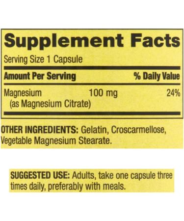 Spring Valley - Magnesium Citrate 100 mg Rapid-Release 100 Capsules + STS Sticker. - Buy Online on GoSupps.com