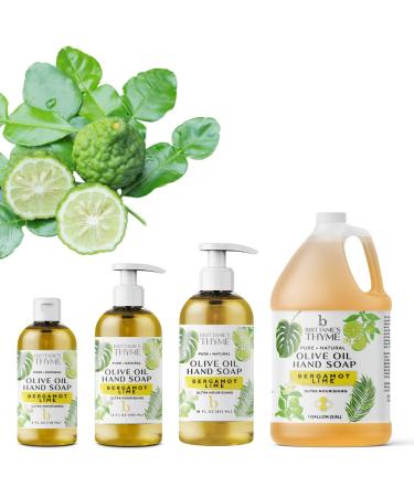 Organic Natural Hand Soap â€“ 16 oz Bergamot & Lime | Moisturizing Vegan Castile Soap with Olive Oil & Essential Oils | Gluten & Cruelty Free - Buy Online on GoSupps.com