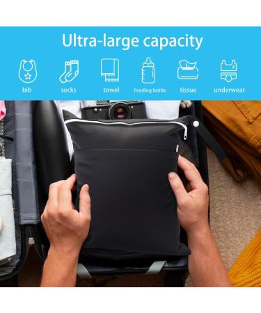 DSFSAEG 2Pcs Waterproof Wet Dry Bag Set for Baby Nappies & Gym - Portable Laundry Storage with Dual Zippers - Buy Online on GoSupps.com
