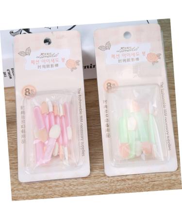 Mikinona Sponge Eyeshadow Stick 8pcs Sponge Applicator Eyeshadow Brush Eye Shadow Stick Double Head Eye Shadow Brush - Buy Online on GoSupps.com
