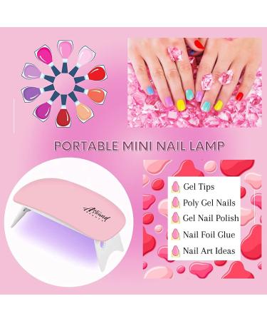 Gel X Nail Kit - 2 in 1 Nail Glue & Base Coat, 500 Coffin Nail Tips, UV Lamp - All-in-One Gel Nail Set (Clear & Apricot Color) - Buy Online on GoSupps.com