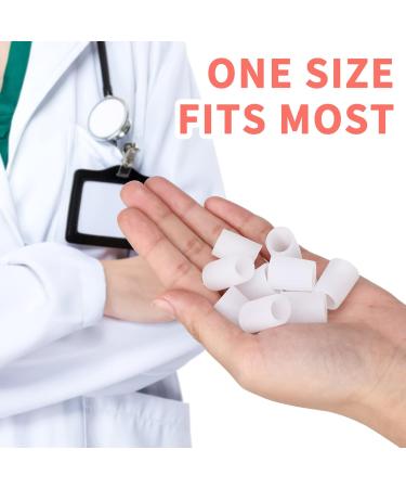 Rosenice Gel Toe Caps for Pain Relief - 5 Pairs (White) | Comfort & Support | International Shipping - Buy Online on GoSupps.com