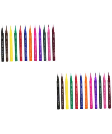 TOVINANNA 24 Pcs Liquid Eyeliner Red Eyeliner Pencil Colored Eyeliner Waterproof Eyeliner Eye Beauty Pencil 1 count (Pack of 1) As Shownx2pcs