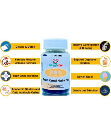 Kangyacare Run Chang Wan - Peach Kernel Herbal Pills | Constipation Relief - 100% Natural | 200 Ct - Buy Online on GoSupps.com