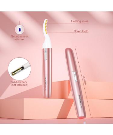 TouchBeauty Heated Electric Eyelash Curler - Double Heating Wires, Wand-Shaped Tip, Temperature Sensor - Fast Heating for Long-Lasting Curled Lashes - Buy Online on GoSupps.com