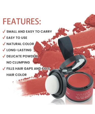 Fullylach Approach Powder - Waterproof Hair Volume Styling Powder for Men & Women | Hairline Concealer & Sealer - 4g (Red) - Buy Online on GoSupps.com