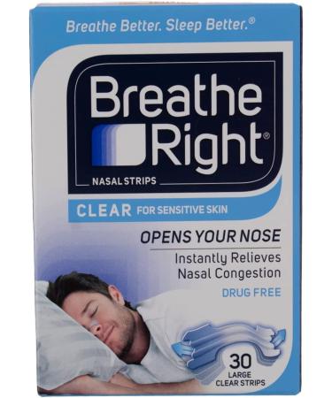 (120 Strips) Breathe Right Clear Nasal Strips - Large Size for Sensitive Skin - Buy Online on GoSupps.com