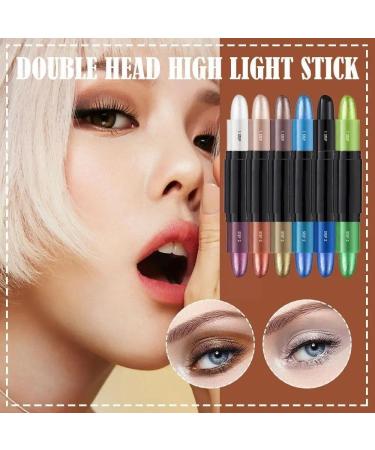 Highlight Pen Portable Pearlescent Glitter Eye Shadow Stick Double Ended Eyeshadow Pen for Eye Makeup Profile Pen (Color : F) - Buy Online on GoSupps.com