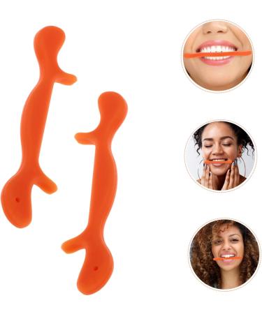 SOESFOUFU Facial Lifting Device Orthotics Smiling Maker -lift Exerciser Mouth Slimmer Shaper Cosmetology Kit Silicone Slimmer Facial Exerciser Smiling Training Brace Lip Man Neck Silica Gel 11.5X2.5cm Orange - Buy Online on GoSupps.com