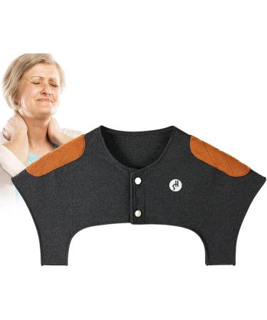 Kerali Women's Shoulder Warm Wrap - Thick Comfortable Collarless Neck Wrap for Breastfeeding in Air-Conditioned Rooms - Dark Gray - Buy Online on GoSupps.com