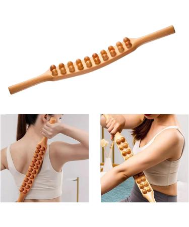 Guasha Massage Stick Set of 2 - Wooden Anti-Cellulite Beech Tool for Back & Waist 60cm - Improve Circulation & Relax Muscles - Buy Online on GoSupps.com