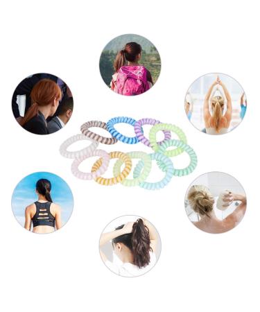 Spiral Hair Ties - 20 Pcs No Crease Colorful Coil Traceless Elastic Hair Ties for Women & Girls - Waterproof, Multi Color - Ideal for All Hair Types - Buy Online on GoSupps.com