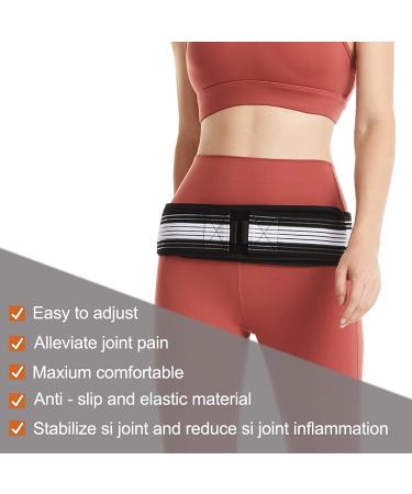 Paskyee Si Joint Belt for Women and Men - Alleviate Sciatic, Pelvic, Lower Back Pain | Anti-Slip Sacroiliac Belt - Pilling-Resistant Pelvic Support - Buy Online on GoSupps.com