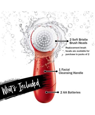 Buy Facial Cleansing Brush & Exfoliator with 2 Brush Heads Shop Internationally for Radiant Skin - Buy Online on GoSupps.com