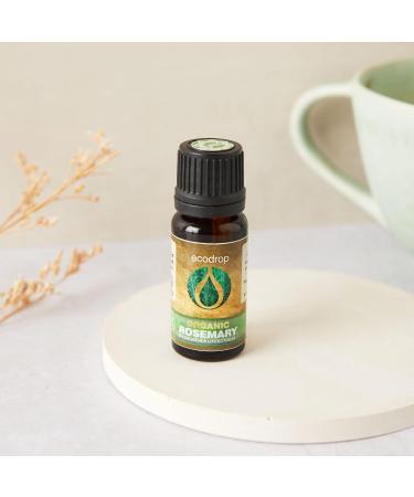 Certified Organic Rosemary Essential Oil 10ml - 100% Pure Therapeutic Grade for Aromatherapy, Massage & Hair Care | Includes e-Book - Buy Online on GoSupps.com