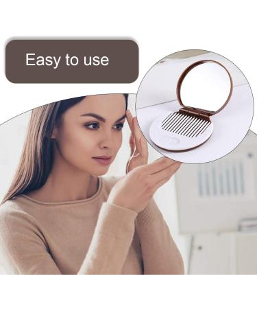 QUANXILXU Cute Cookie Shaped Pocket Makeup Mirror with Comb Set - Portable Mini Folding Compact Mirror for Girls and Women, Random Color - Travel and Home Use - Buy Online on GoSupps.com