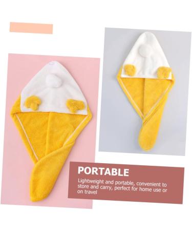 Amosfun Coral Fleece Dry Hair Hat Hair Drying Tool Girls Hat Face Washing Girl Hat Wet Hair Dry Wraps Microfiber Hair Drying Hat Bath Hat Quick Hats Dry Hair Bag Take a Bath Yellow Yellow 52x23cm - Buy Online on GoSupps.com