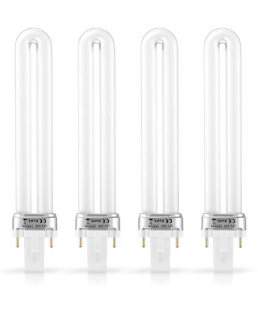 IMIKEYA 4pcs Nail Dryer Lamp Bulbs Tube Replacement 9W 365nm UV Bulb Light Bulb for Nail Art Gel Curing Drying Light Manicure Tool for DIY Lamp Light