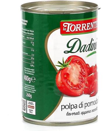 24 x La Torrente Polpa di Pomodori Dadini Tomato paste with tomato sauce in Italy 400g - Buy Online on GoSupps.com