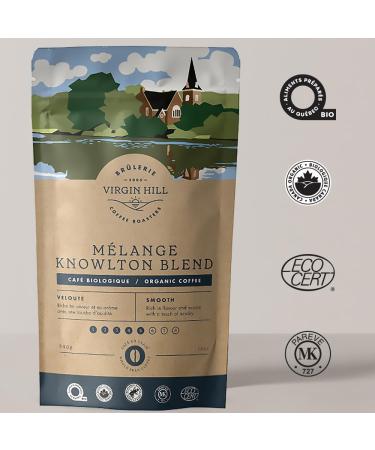 Virgin Hill Coffee - Organic Knowlton Blend - Smooth Intensity & Medium Roast -Three Quarters of a Pound of High-Grade Coffee Beans - 12oz / 340 grams Whole Bean 12oz. / 340 grams - Buy Online on GoSupps.com