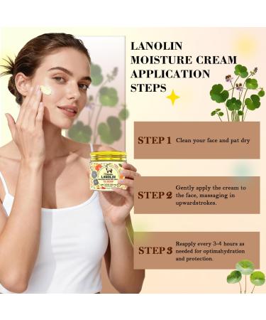 Lanolin Cream Natural Lanolin Cream for Itchy Dry Skin Organic Lanolin Oil Anti-Cracking Moisturizing & Soothing Balm for Skin Face and Neck & D collet Body Firming Skin Care Wind and Harsh - Buy Online on GoSupps.com