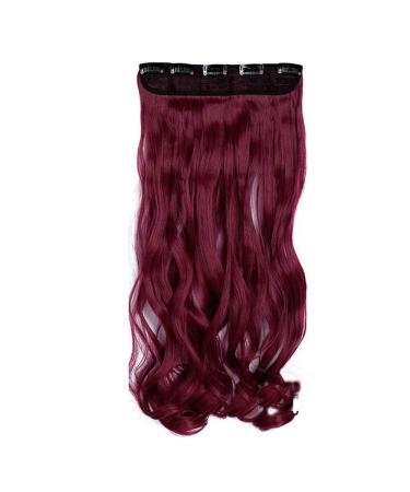 Buy SEGO 61cm Clip-in Hair Extensions - Real Human Hair Wavy Purple-Red 1 Tress 5 Clips 120g Whole Head International Shipping - Buy Online on GoSupps.com