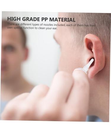 FRCOLOR Flexible Disposable Ear Washer Tips - 50 pcs White Nozzle Tool for Ear Cleaning & Flask Cleaning - Adult Size 2.8x1.1x1.1CM - Buy Online on GoSupps.com