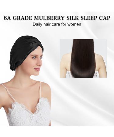 SOBONNY 100% Mulberry Silk Hair Wrap for Curly Hair - Black Night Bonnet for Women - Buy Online on GoSupps.com