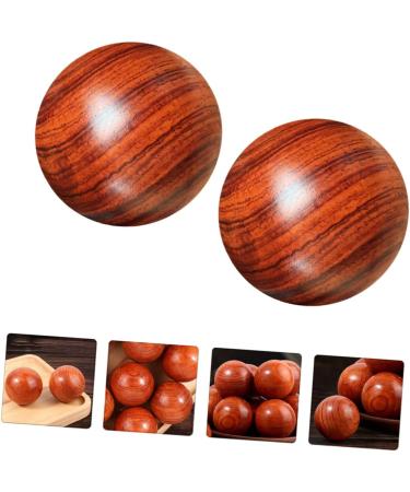 JECOMPRIS ROLL 2ST Solid Wood Massage Balls Premium Mahogany Hand & Foot Massager 5cm Stress Relief Fitness Tool - Buy Online on GoSupps.com