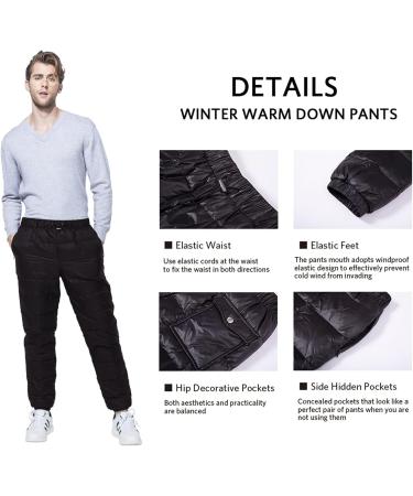 Shop Tapasimm Ultra-Light Goose Down Snow Pants for Men & Women - Winter Warmth Compression XXL Black - Buy Online on GoSupps.com
