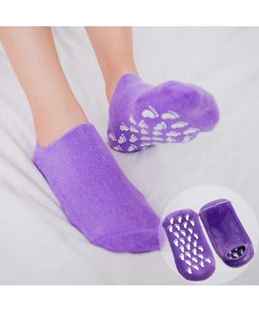 Milists Women's Cracked Spa Socks - Moisturizing Cotton Brightening Socks for Cracked Feet - Violet Repair Socks - Buy Online on GoSupps.com