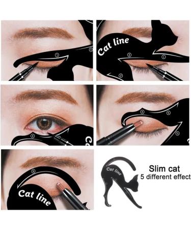 Fabulous Lab Reusable Makeup Tool Cat Eye Eyeliner Stencil 24 Eyebrow shape Guides & Template For Shaping Eye Liner & Shadow - Buy Online on GoSupps.com