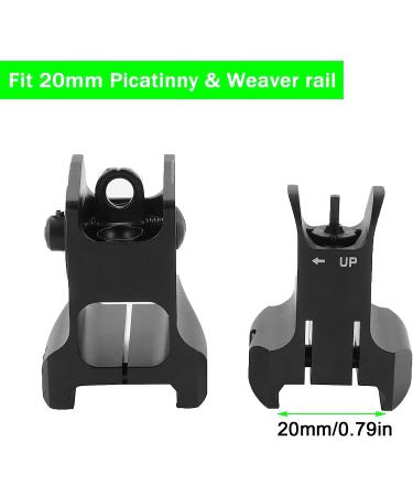 AGGXPF Fixed Iron Sights Set for Picatinny Weaver Rails - Durable Backup Front and Rear Sight - Buy Online on GoSupps.com