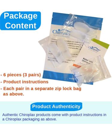 Chiroplax Tailor's Bunion Corrector Pad - Bunionette Straightener Separator Spacer (6 Pack) - Buy Online on GoSupps.com