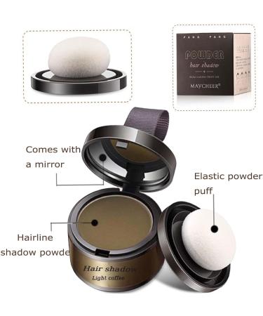 Instant Hairline Shadow Powder for Grey Hair Root Concealer - Light Coffee | Wind & Sweat Proof | Men & Women | Eyebrows & Beard Line Coverage - Buy Online on GoSupps.com
