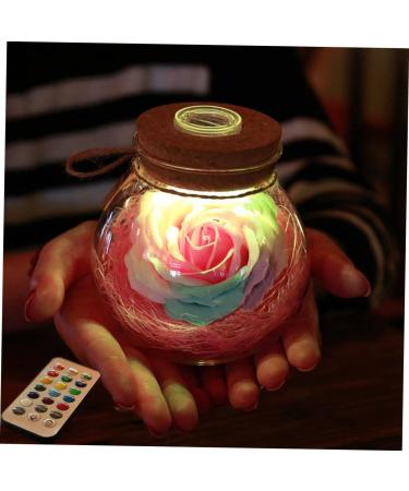 UTHCLO Glass Wish Bottle Decor Memorial The Led Light Wish Bottle Eternal Wish Bottle Rose Handmade Soap - Buy Online on GoSupps.com