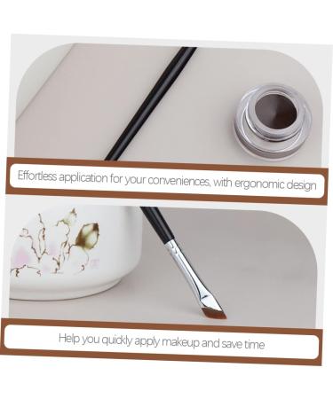 DRESSOOS 2pcs Eyebrow Brush Flat Makeup Brush Eyeliner Brush Slanted Angled Brush Thin Eyeliner Brush Wood - Buy Online on GoSupps.com