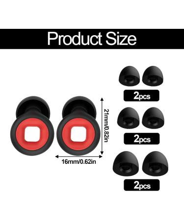 ENIXWH Reusable Soft Silicone Earplugs for Sleeping | Noise Cancelling 32 dB Hearing Protection | Washable 6 Sizes (XS/S/M/L) | Ideal for Work & Study | Black - Buy Online on GoSupps.com
