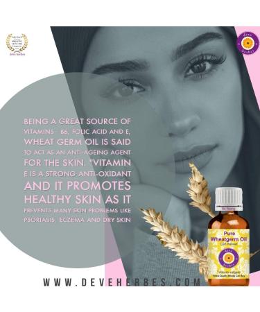 Deve Herbes Pure Wheat Germ Oil Triticum vulgare Cold Pressed Pack of Five 100ml X 5 168 oz - Buy Online on GoSupps.com