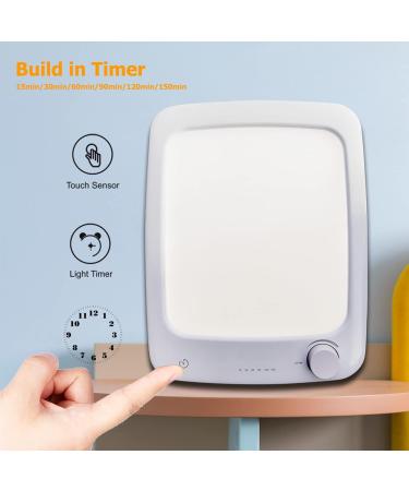 10000 Lux White Light Light Therapy Lamp Simulation of Daylight UV-Free Mood Control Lamp Timed Touch LED Sunlight Lamp - Buy Online on GoSupps.com