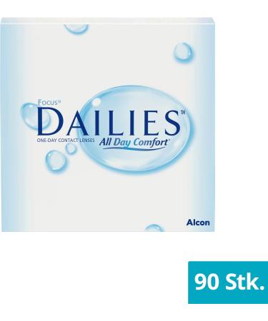 Shop Dailies All Day Comfort Daily Lenses - 90 Soft Lenses BC 8.6mm Dia 13.8mm -0.75 Diopters | International Shipping Available - Buy Online on GoSupps.com