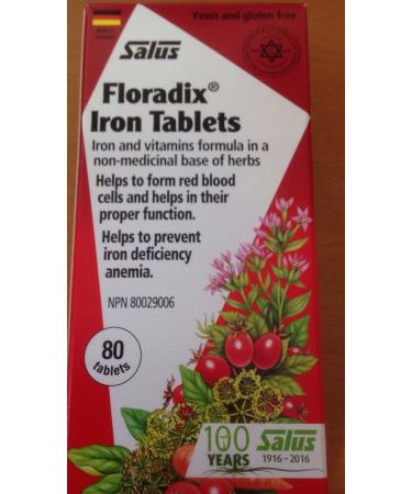 SALUS Floradix Iron and Herbs Tablets 80 CT