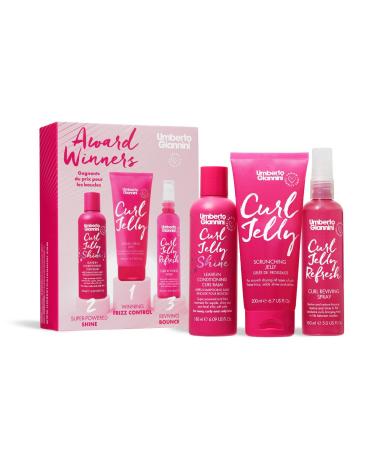 Umberto Giannini Award Winners Curl Styling (150ml Curl Jelly Shine 200ml Scrunching Jelly 150ml Jelly Refresh) Vegan & Cruelty Free - Buy Online on GoSupps.com