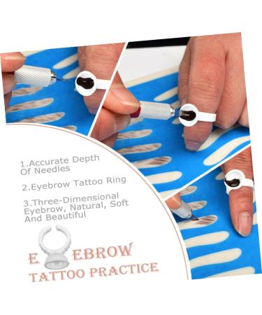 Housoutil Embroidery Kit Coffee Pigment Blue Eyebrow Kit Microblading Ink Embroidery Pencil & D Eye and Manual Dark Suit - Buy Online on GoSupps.com