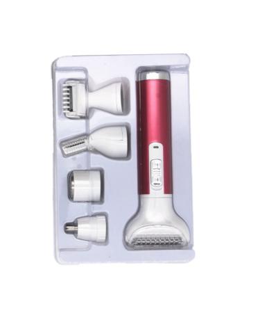ZJchao for Women 5 in 1 Lady Hair Removal Trimmers Waterproof Mini Women Electric Pubic Hair Trimmer for Legs Arm Armpit Bikini Line USB Lady Clipper Groomer Rose Red